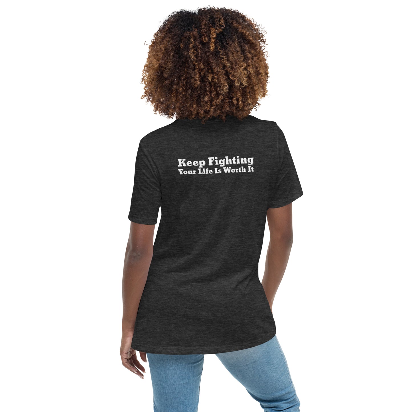 Keep Fighting Women’s T-Shirt – Mental Health Apparel | Revival Unleashed-Revival Unleashed