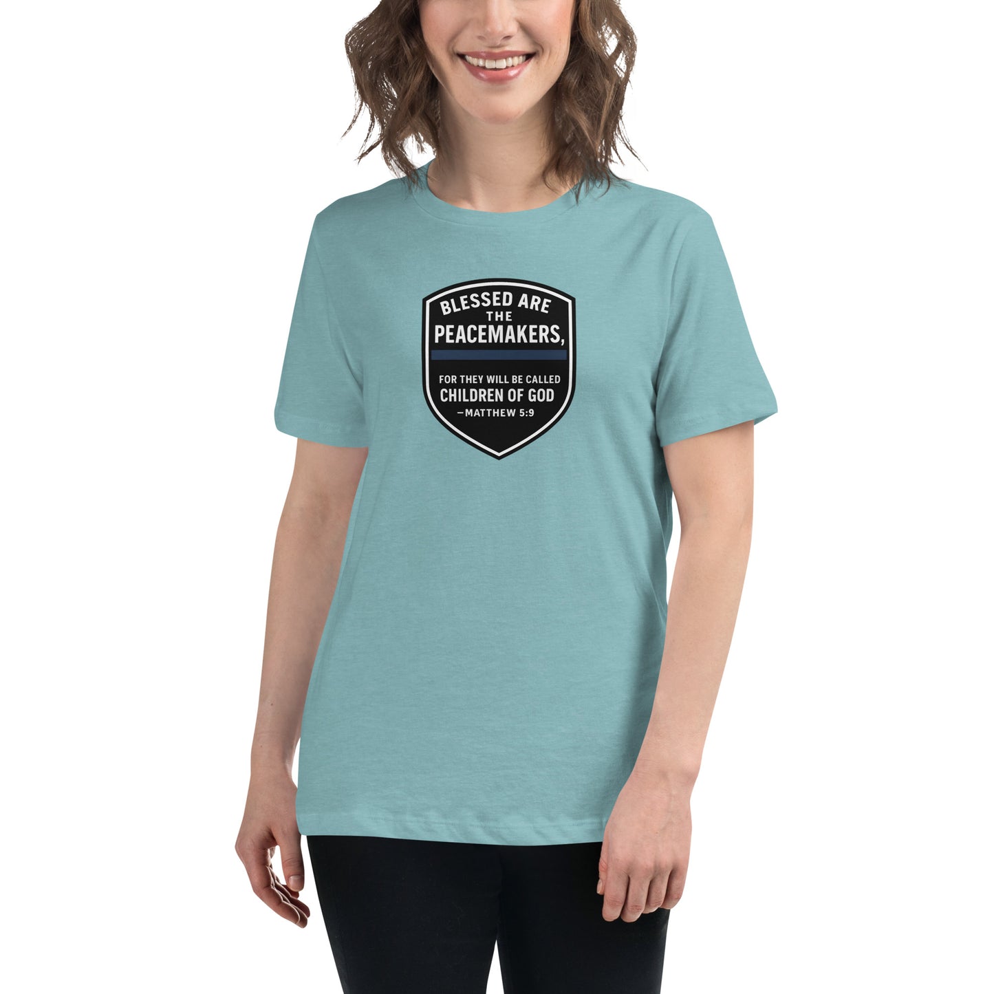 Revival Unleashed Blessed Are the Peacemakers Women’s Relaxed T-Shirt – Christian Faith & Law Enforcement Apparel-Revival Unleashed