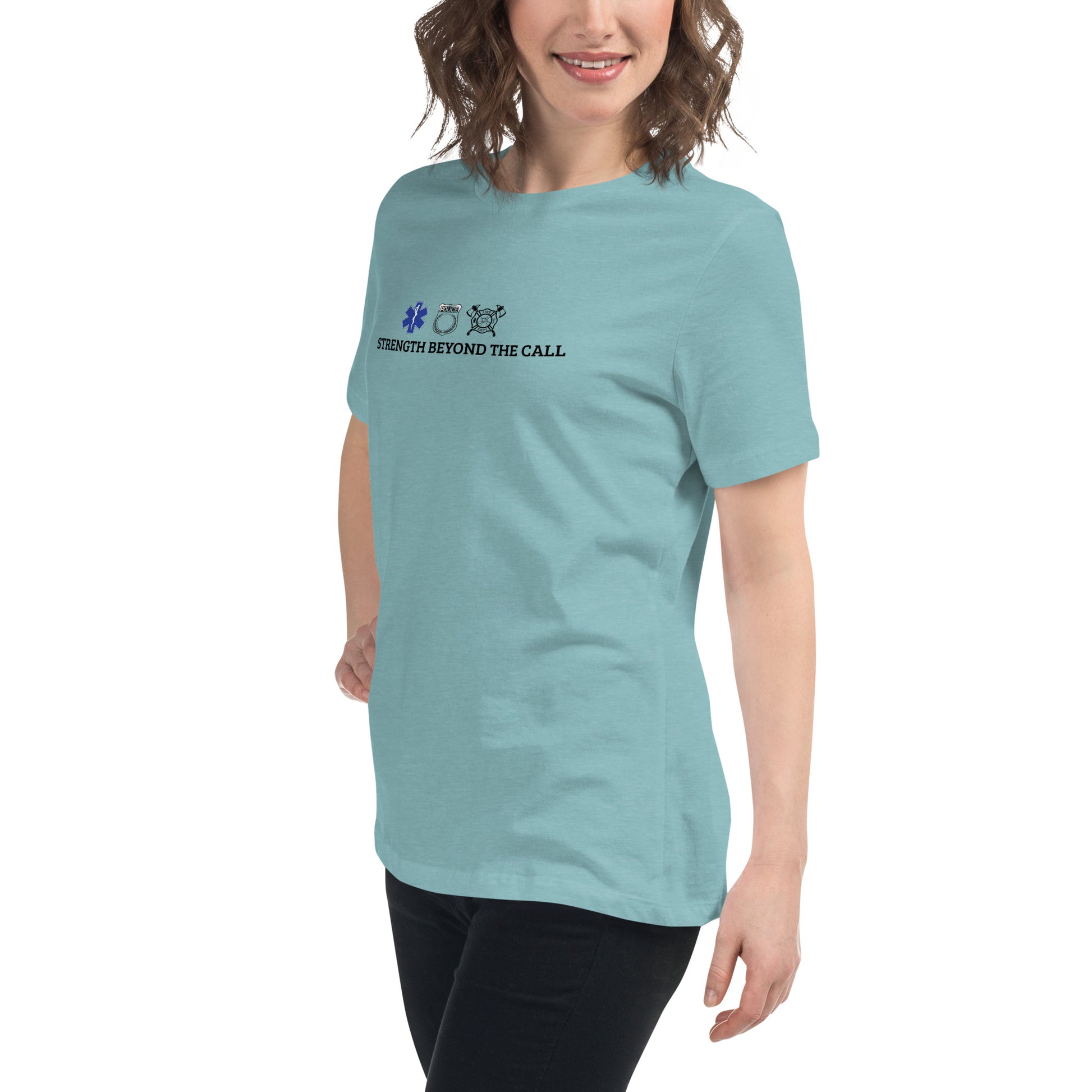 Strength Beyond The Call Women’s T-Shirt – First Responder PTSD Awareness | Revival Unleashed-Revival Unleashed