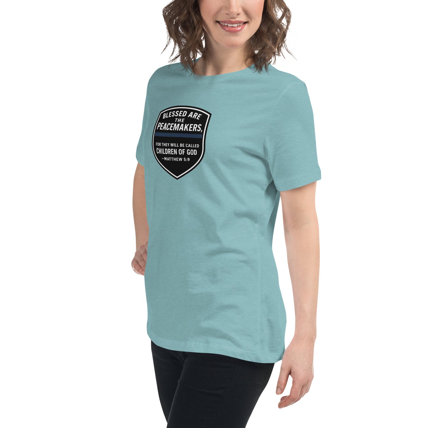 Revival Unleashed Blessed Are the Peacemakers Women’s Relaxed T-Shirt – Christian Faith & Law Enforcement Apparel-Revival Unleashed