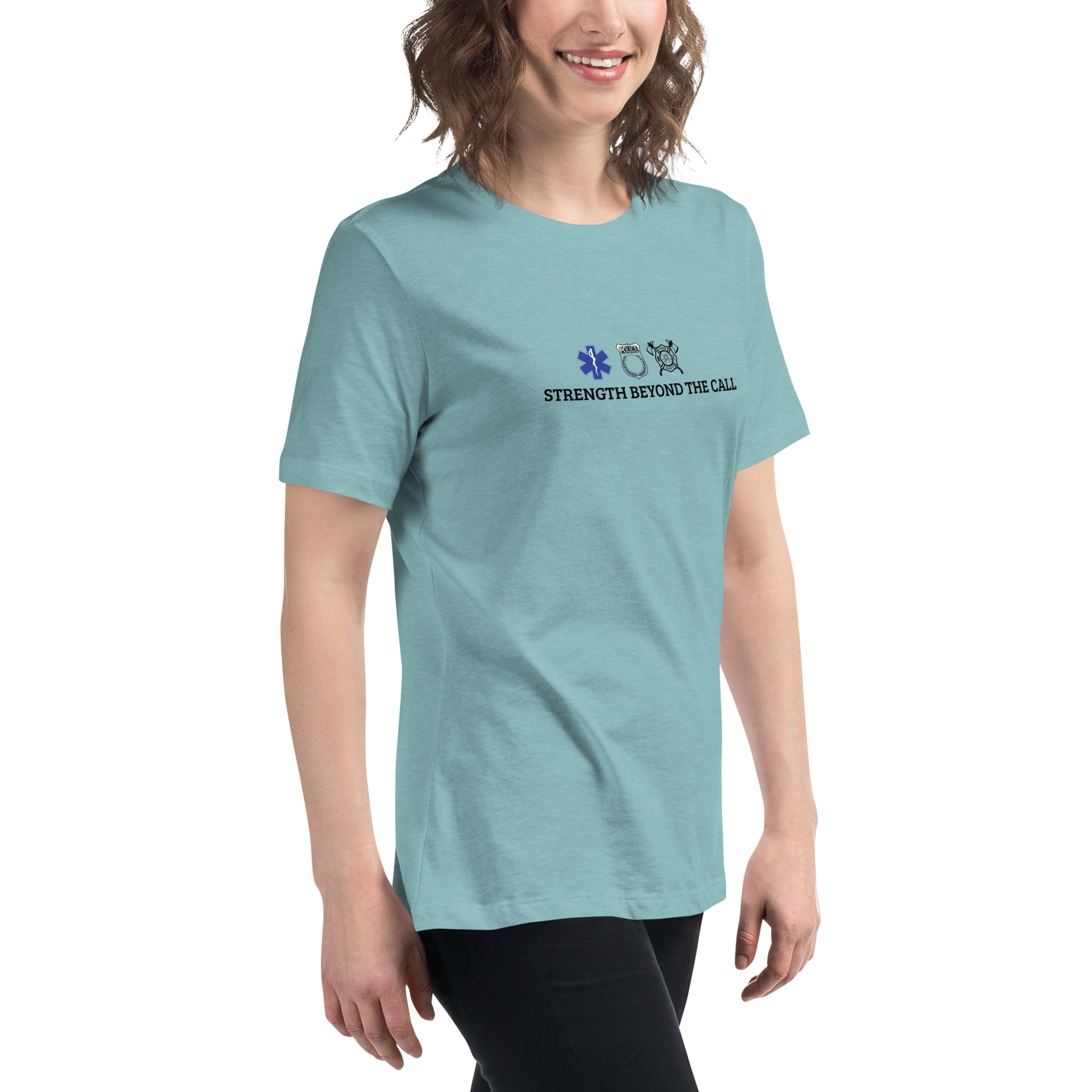Strength Beyond The Call Women’s T-Shirt – First Responder PTSD Awareness | Revival Unleashed-Revival Unleashed