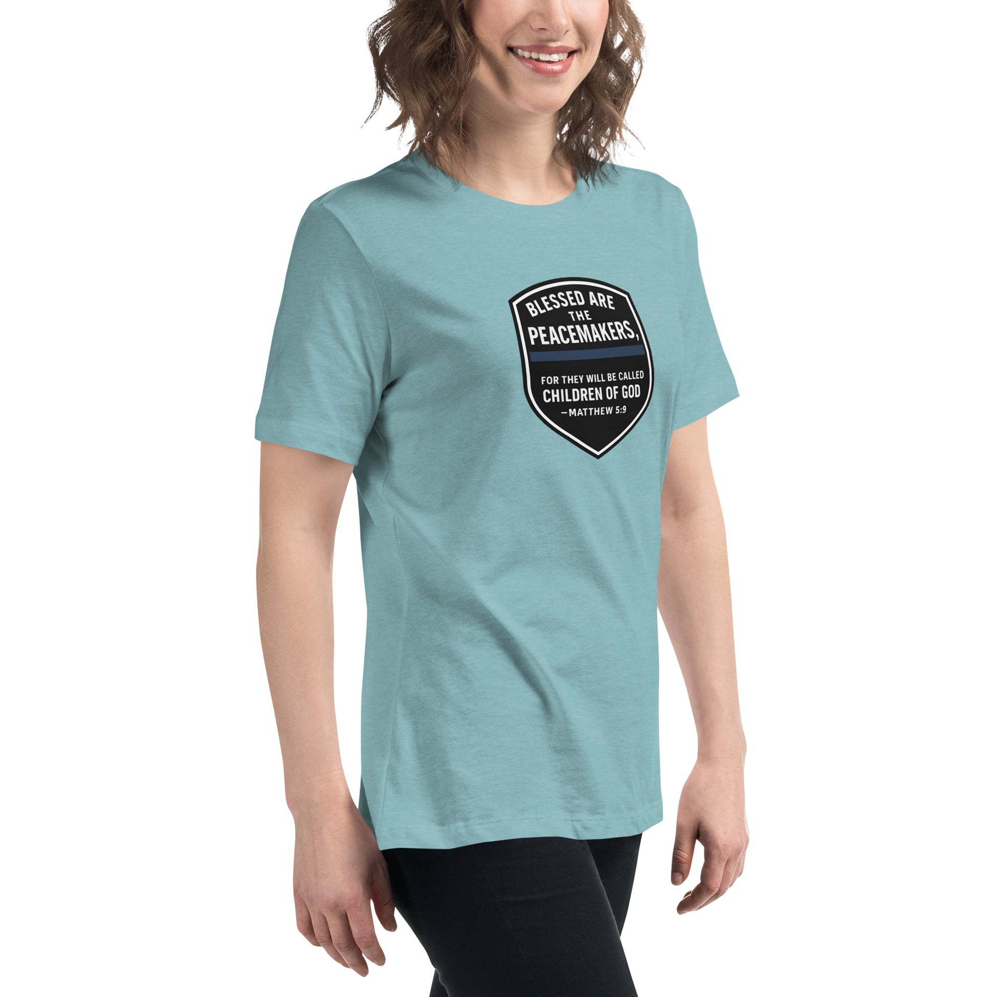 Revival Unleashed Blessed Are the Peacemakers Women’s Relaxed T-Shirt – Christian Faith & Law Enforcement Apparel-Revival Unleashed