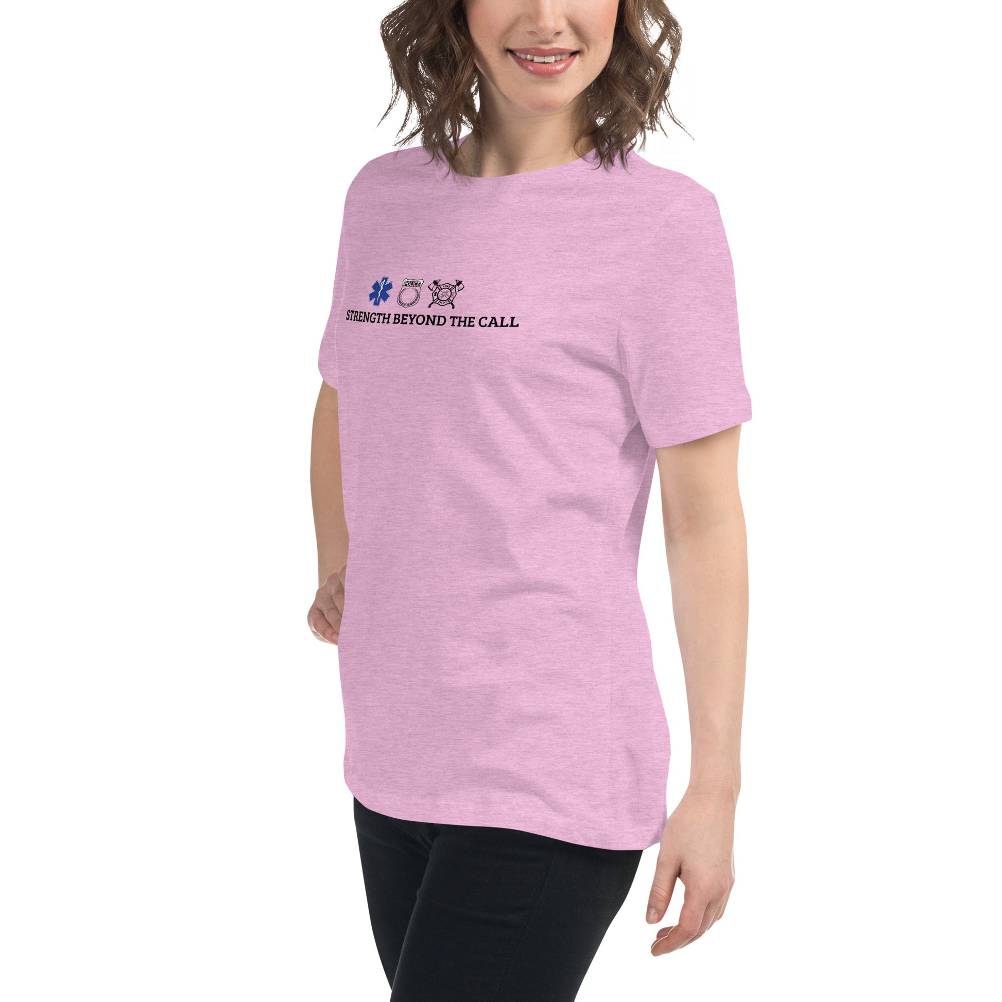 Strength Beyond The Call Women’s T-Shirt – First Responder PTSD Awareness | Revival Unleashed-Revival Unleashed