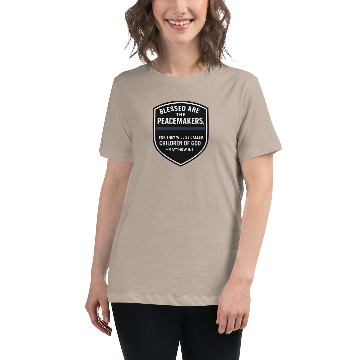 Revival Unleashed Blessed Are the Peacemakers Women’s Relaxed T-Shirt – Christian Faith & Law Enforcement Apparel-Revival Unleashed