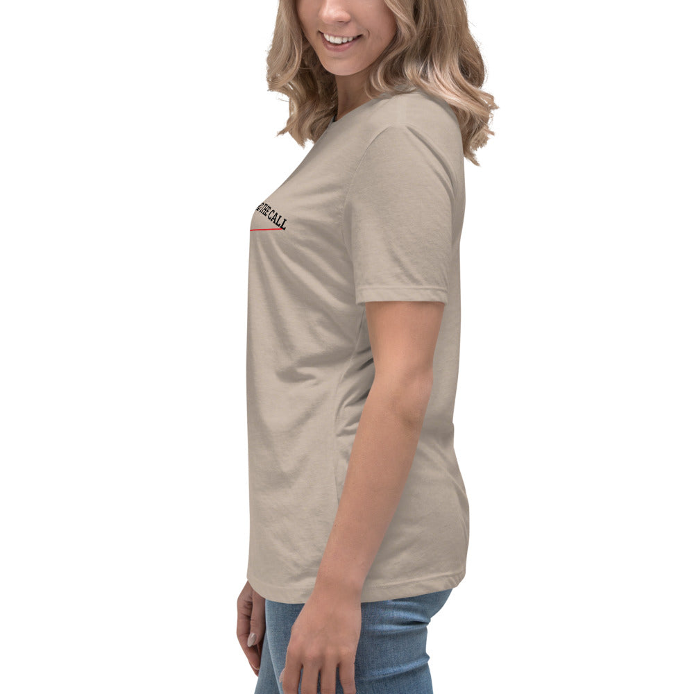 Strength Beyond The Call Red Line Women’s T-Shirt – First Responder PTSD Awareness | Revival Unleashed-Revival Unleashed