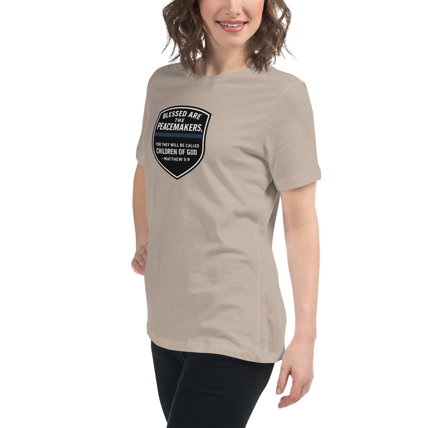 Revival Unleashed Blessed Are the Peacemakers Women’s Relaxed T-Shirt – Christian Faith & Law Enforcement Apparel-Revival Unleashed