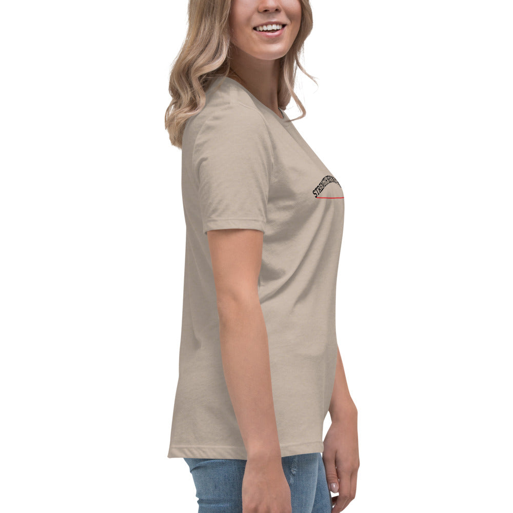Strength Beyond The Call Red Line Women’s T-Shirt – First Responder PTSD Awareness | Revival Unleashed-Revival Unleashed