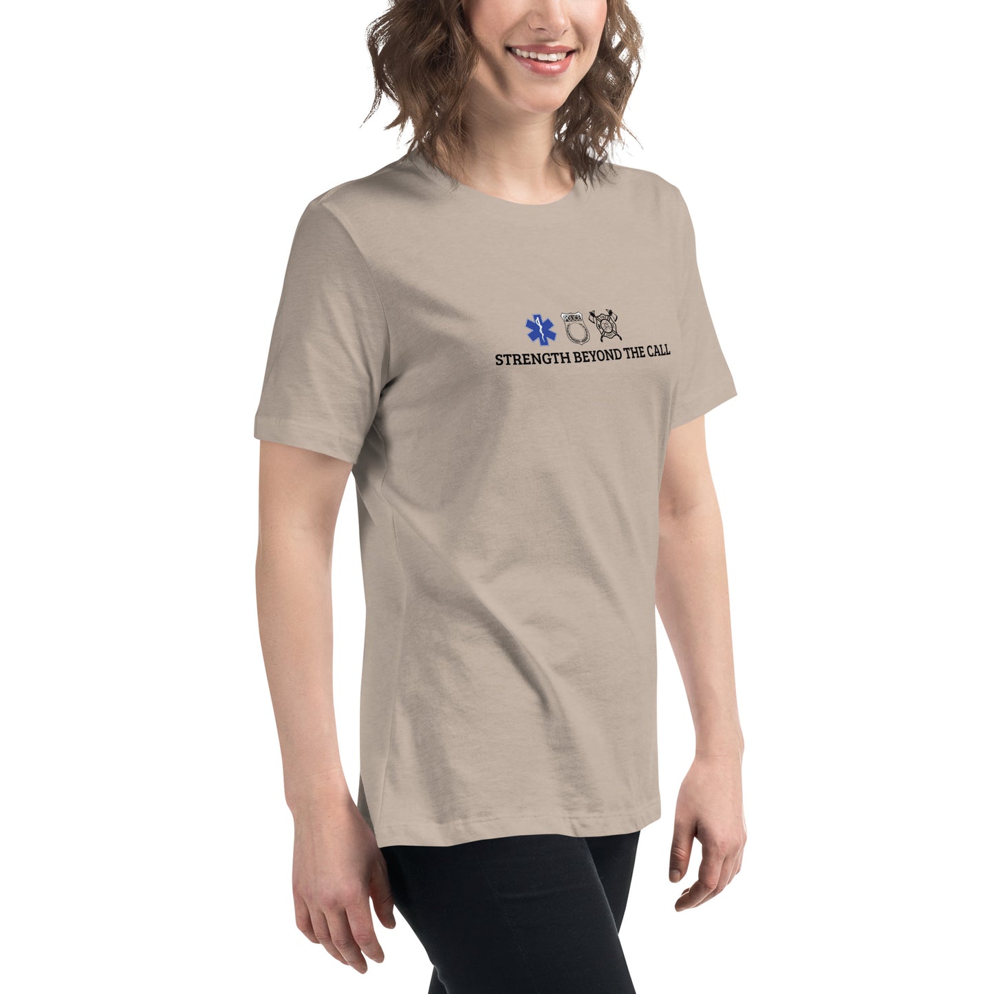 Strength Beyond The Call Women’s T-Shirt – First Responder PTSD Awareness | Revival Unleashed-Revival Unleashed