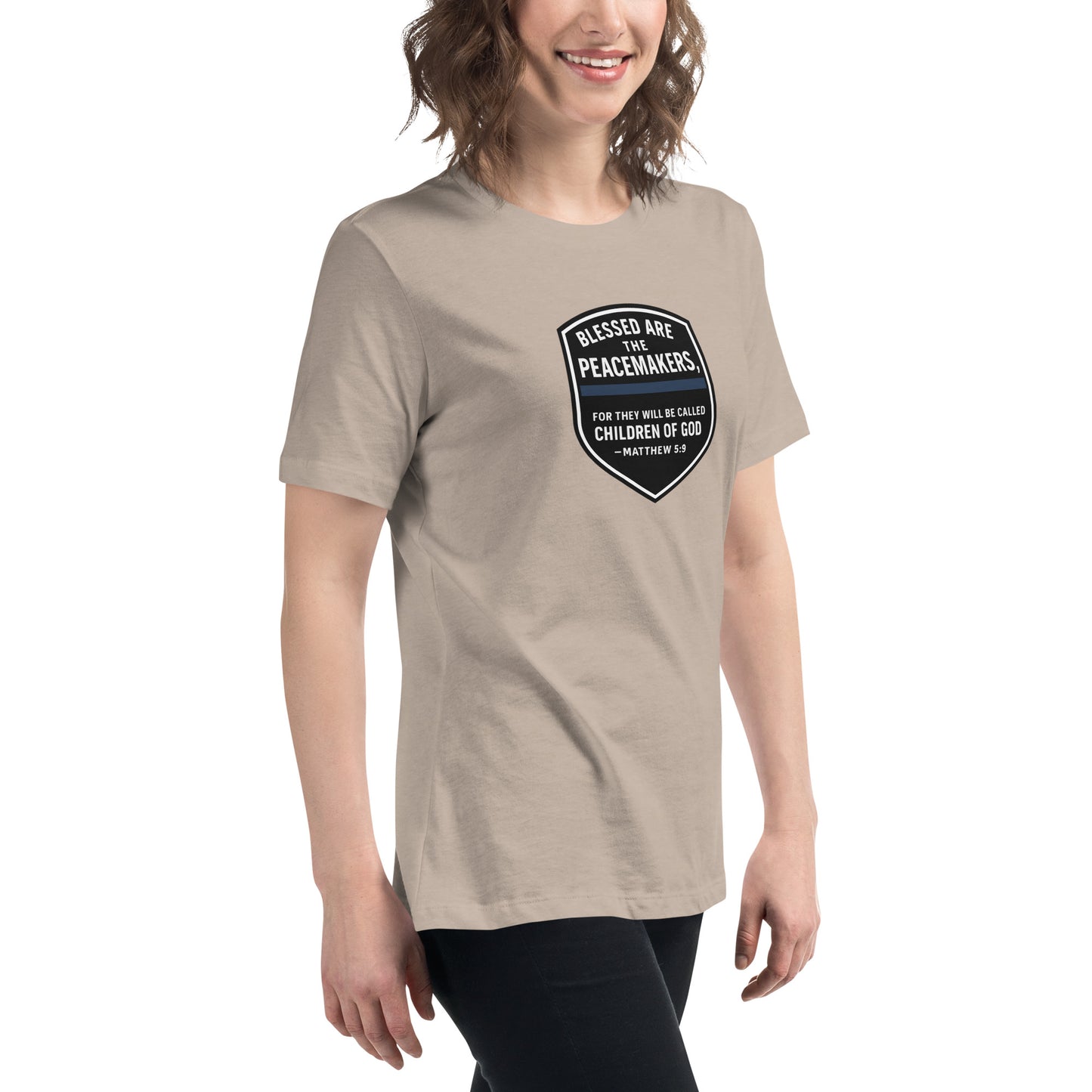 Revival Unleashed Blessed Are the Peacemakers Women’s Relaxed T-Shirt – Christian Faith & Law Enforcement Apparel-Revival Unleashed