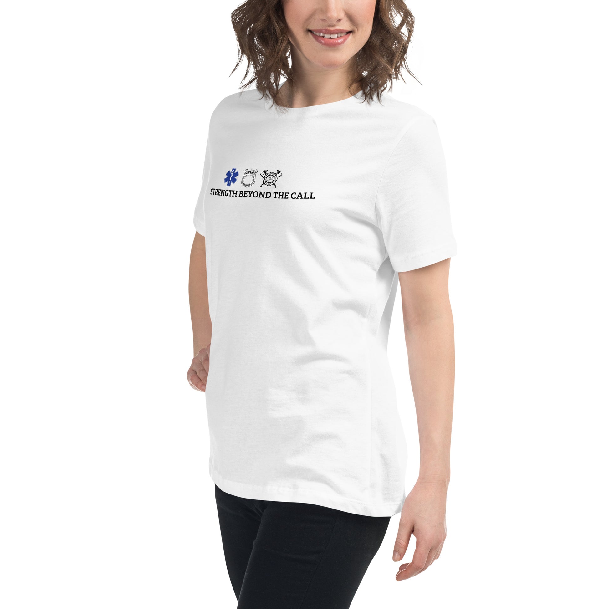 Strength Beyond The Call Women’s T-Shirt – First Responder PTSD Awareness | Revival Unleashed-Revival Unleashed