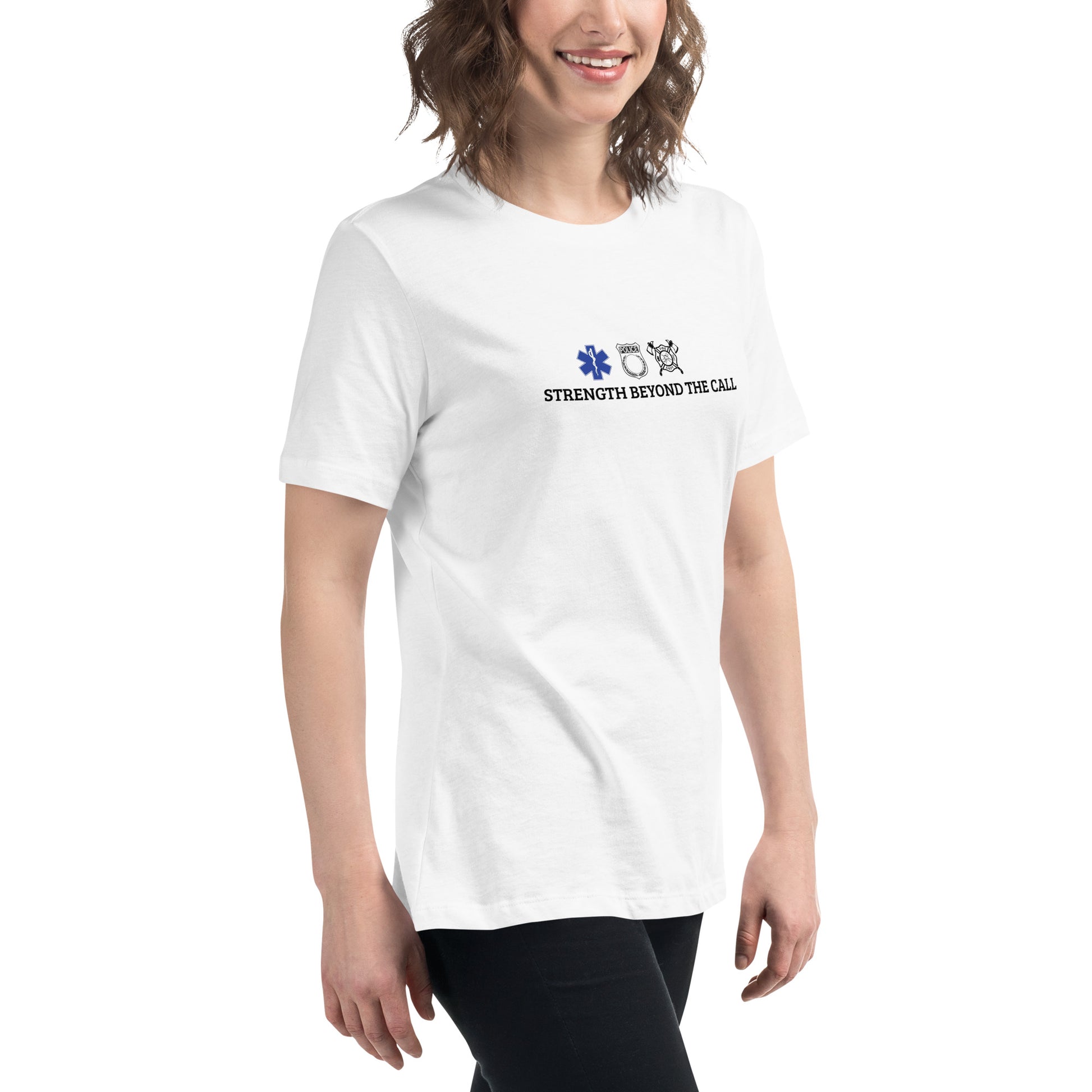 Strength Beyond The Call Women’s T-Shirt – First Responder PTSD Awareness | Revival Unleashed-Revival Unleashed