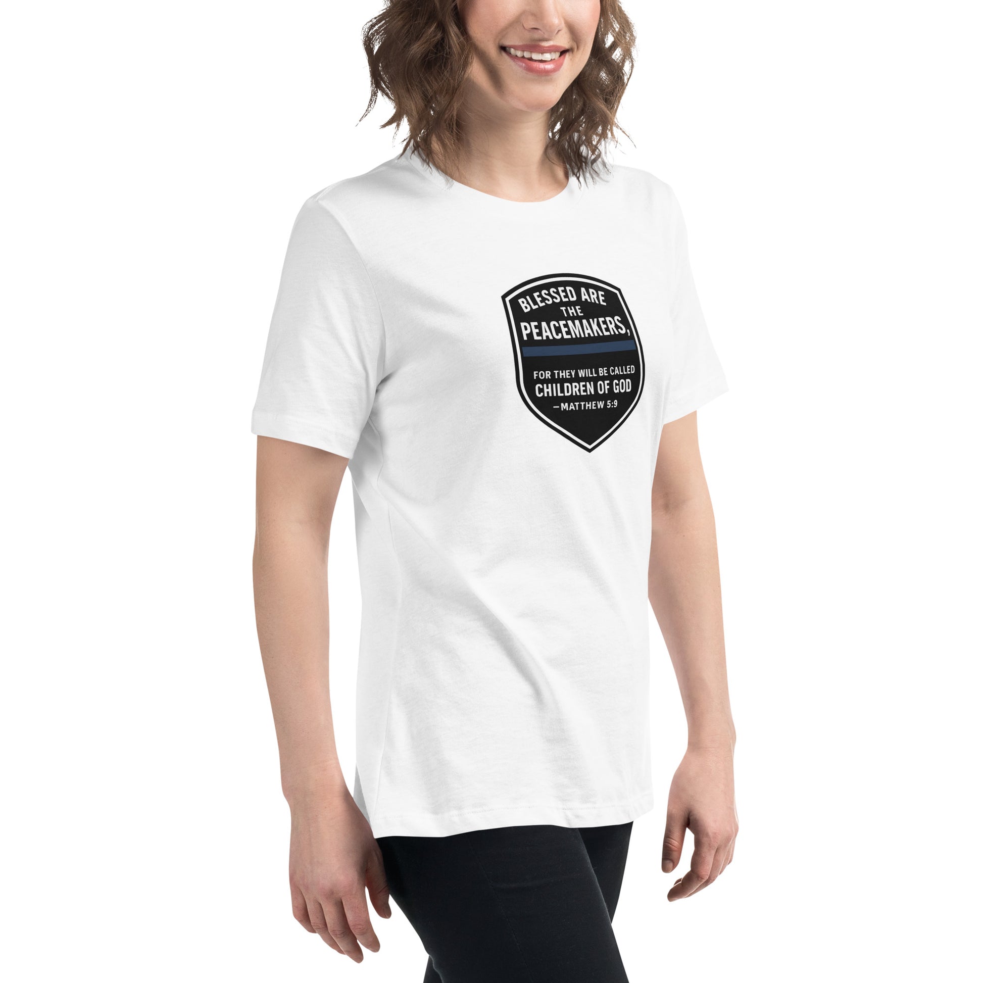 Revival Unleashed Blessed Are the Peacemakers Women’s Relaxed T-Shirt – Christian Faith & Law Enforcement Apparel-Revival Unleashed